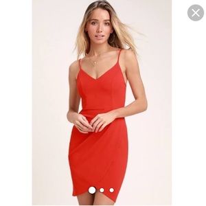 Lulus red cocktail dress
